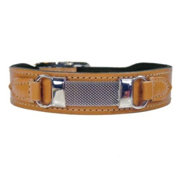 New Hartman & Rose Dog Collar 10-12" Barclay 03475 Italian Leather, brown - Picture 1 of 1
